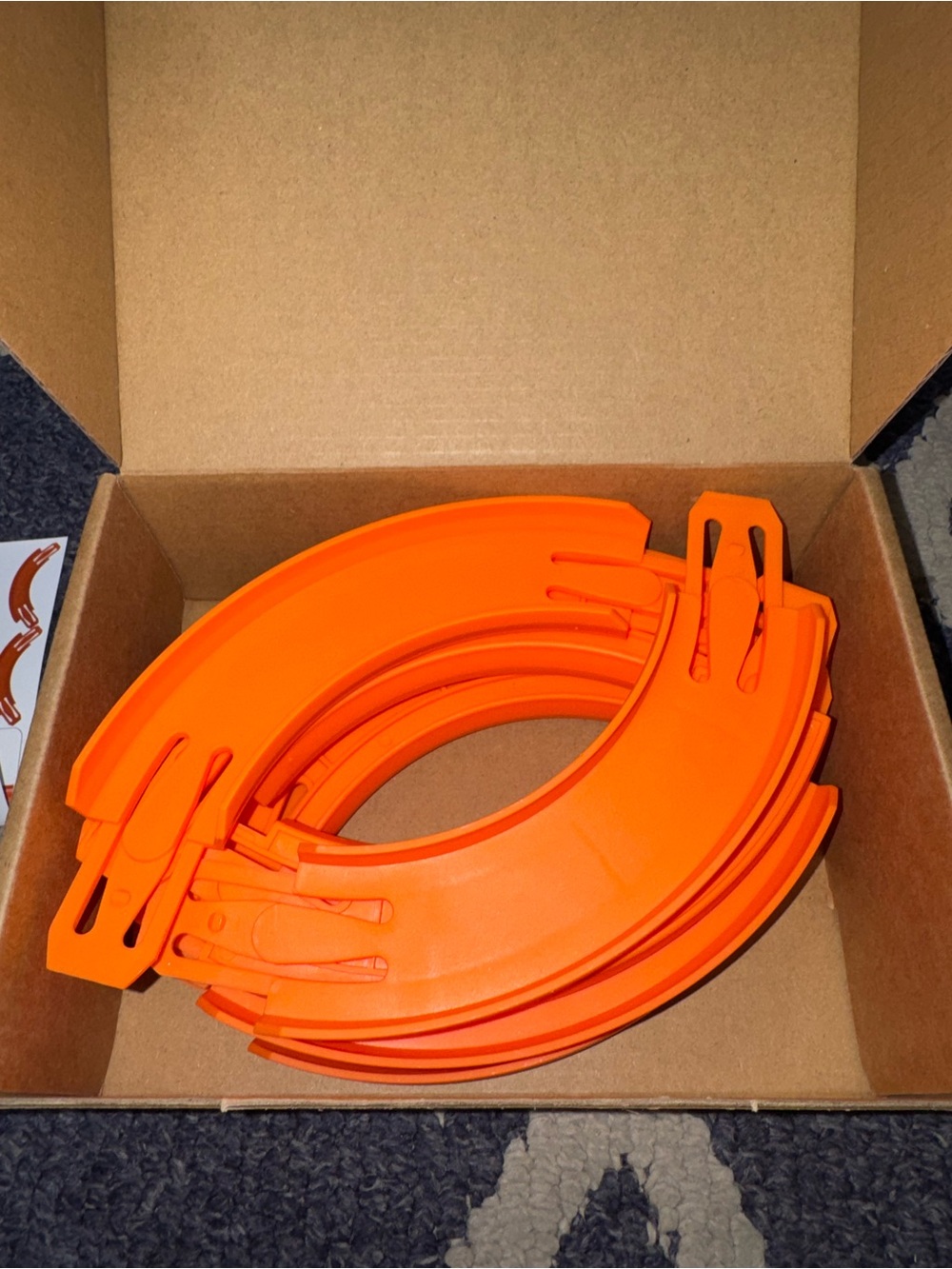 Hot Wheel Orange Connectable Track Pieces for Kids, 10pc